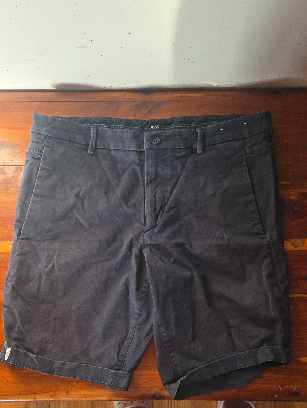 Boss Men's Dark Navy Cotton Chino Shorts